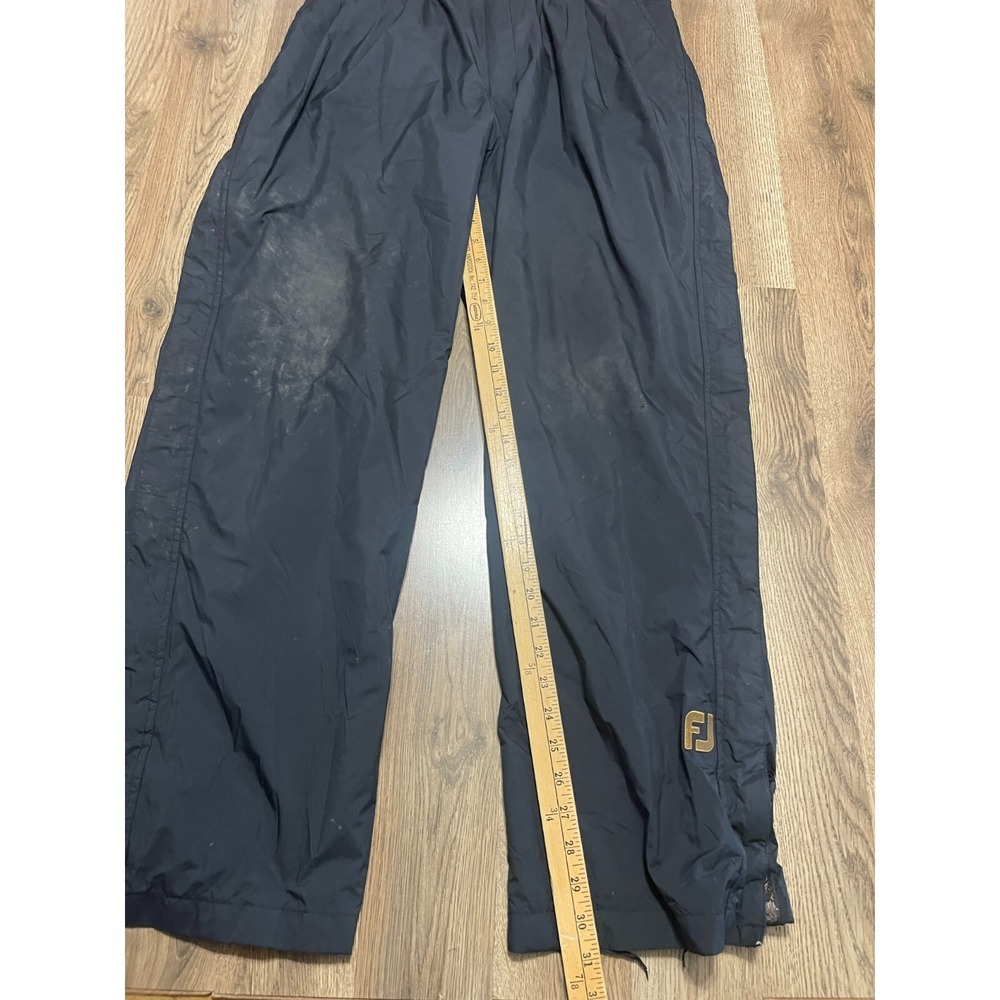 Dry JoY by Footjoy Pants, Men's Size Large, Black, Windbreaker, Side Zip Up - Picture 7 of 8